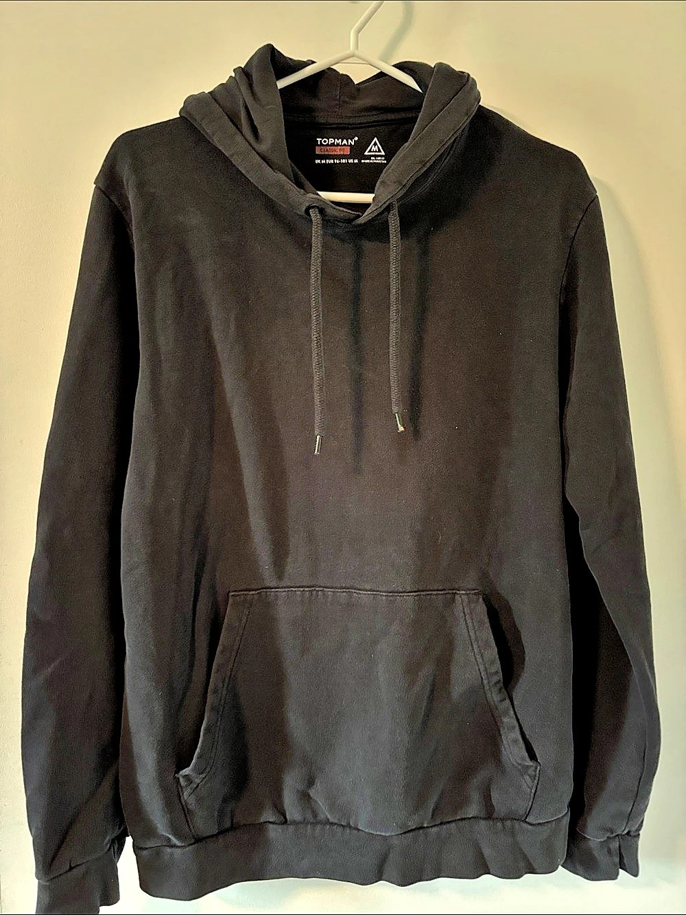 TOPMAN Men's Black Pullover Hoodie